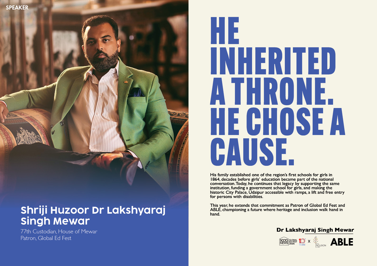 Shriji Huzoor Dr Lakshyaraj Singh Mewar