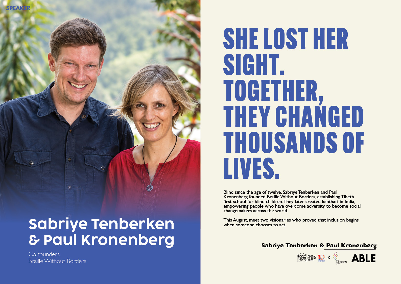 Sabriye Tenberken & Paul Kronenberg