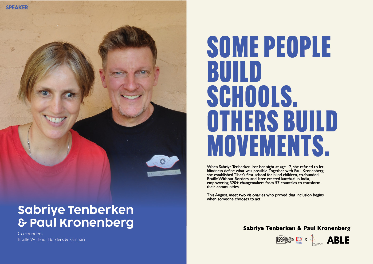Sabriye Tenberken & Paul Kronenberg